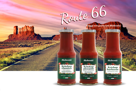 Route 66 - Ketchup bio classico, piccante, barbecue